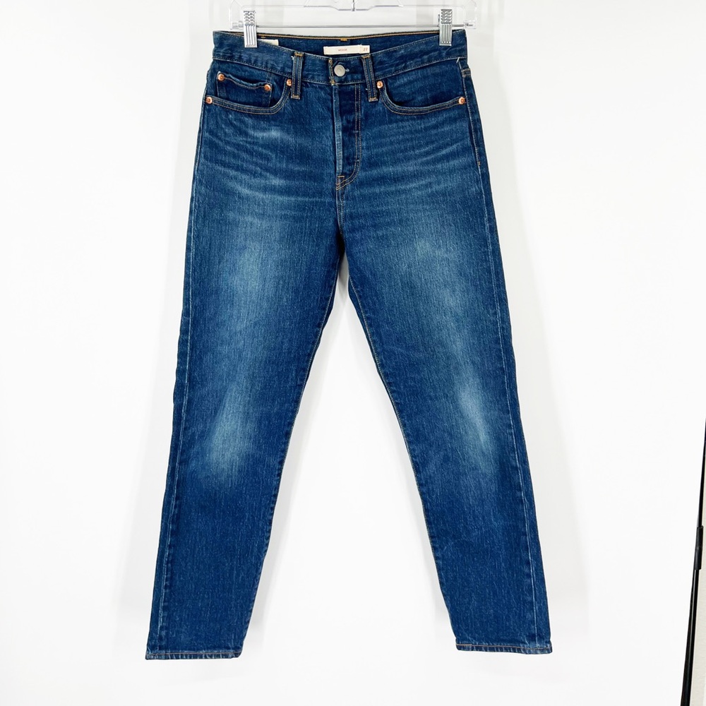 Levi’s Wedgie Button Fly Jeans Dark Wash